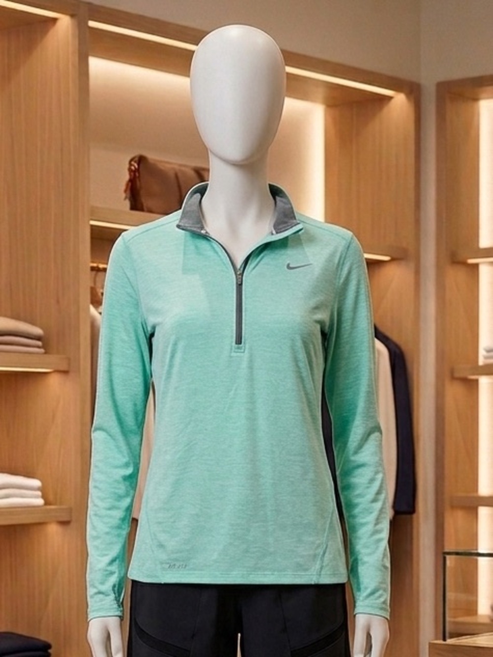 Nike Mint Green Half-Zip Athletic Pullover